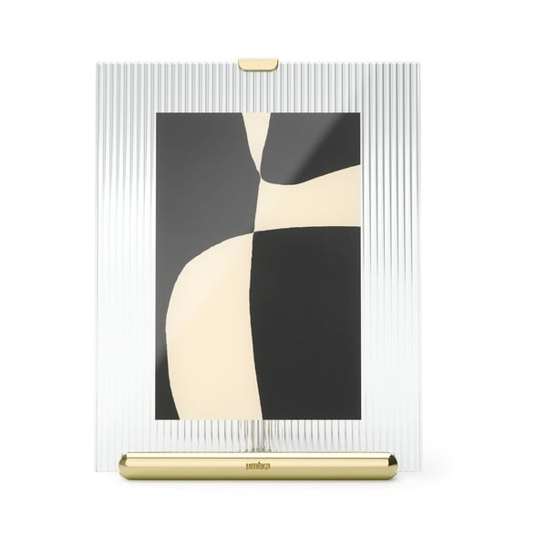 Steklen stoječ okvir v zlati barvi 16x20 cm Flute – Umbra