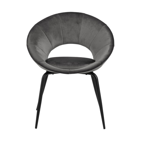 Jedilni stol iz temno sivega žameta Actona Julia-image-2