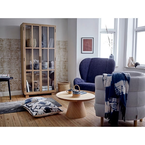 Okrogla mizica v hrastovem dekorju v naravni barvi ø 74 cm Luana – Bloomingville-image-1