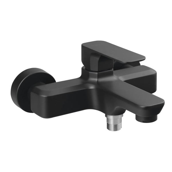 Mat črna stenska armatura za kad (2 izhoda) Spy – Sapho