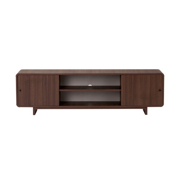 TV omarica v orehovem dekorju v temni naravni barvi 180x52x34 cm Mirel – Nordure-image-4