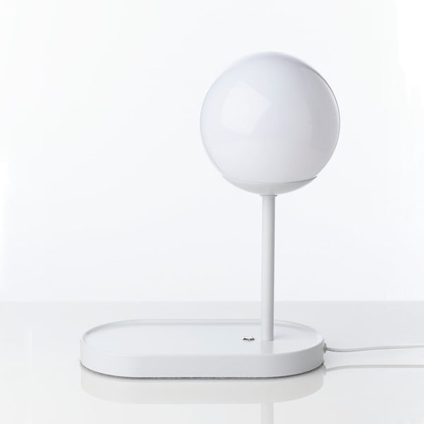 Bela LED namizna svetilka (višina 33 cm) Pogo – Tomasucci