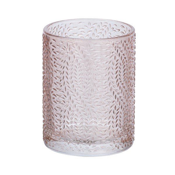 Svetlo rožnat steklen lonček za zobno ščetko Wenko Vetro-image-2