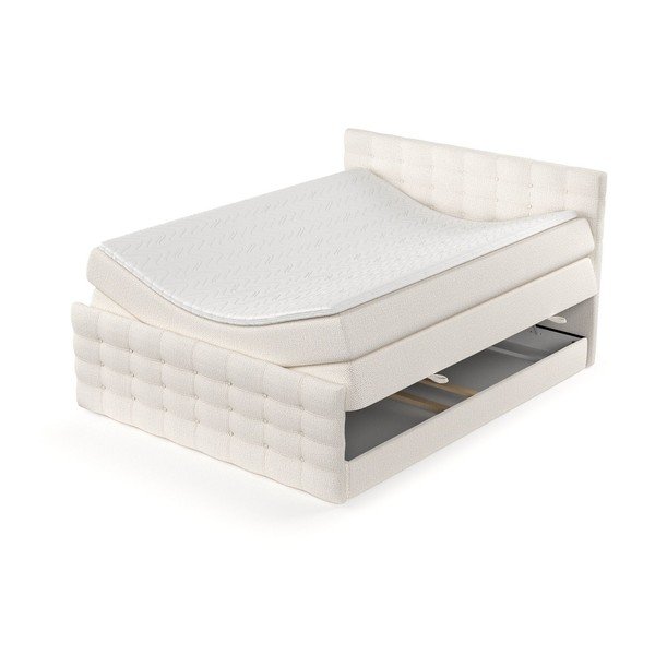 Kremno bela boxspring postelja s prostorom za shranjevanje 160x200 cm Blend – Maison de Rêve-image-4