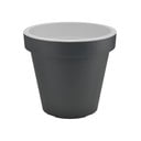 Sivo-bel cvetlični lonček Gardenico Metro Twist, ø 29,5 cm