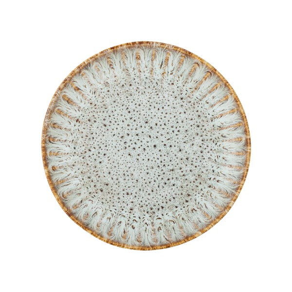 Modro-bež servirni krožnik iz kamenine ø 17 cm Fleur – Bloomingville