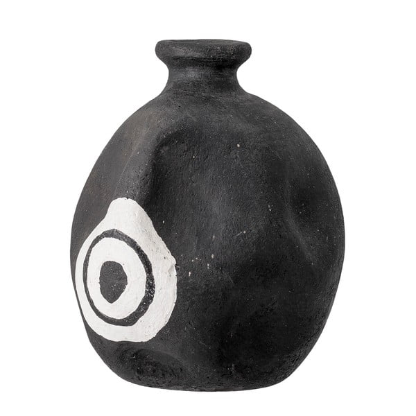 Črna dekorativna vaza iz terakote Bloomingville Mika, višina 14 cm-image-3