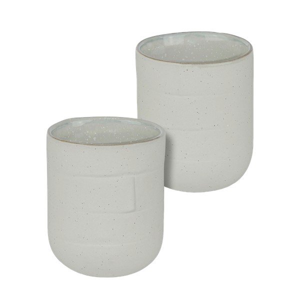 Bele skodelice iz kamna v kompletu 2 ks 0.3 l Sand Grain – Mette Ditmer Denmark