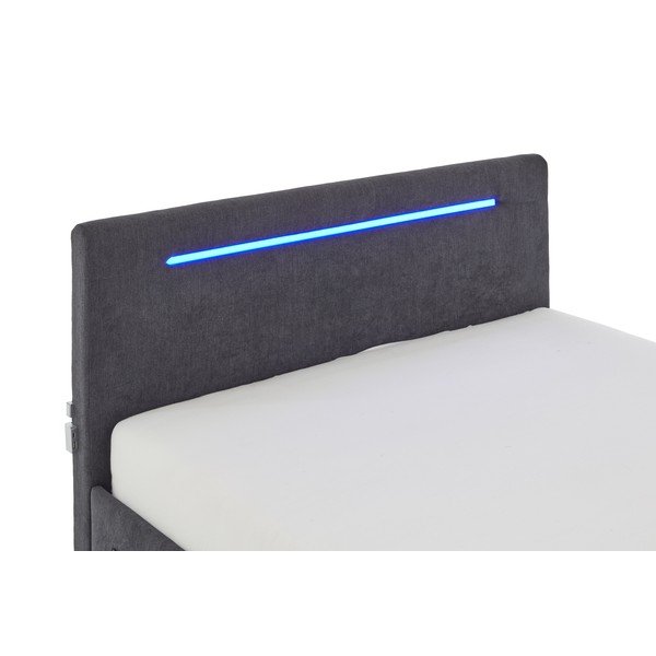 Temno siva oblazinjena otroška postelja brez letvenega dna 120x200 cm Circle – Meise Möbel-image-4