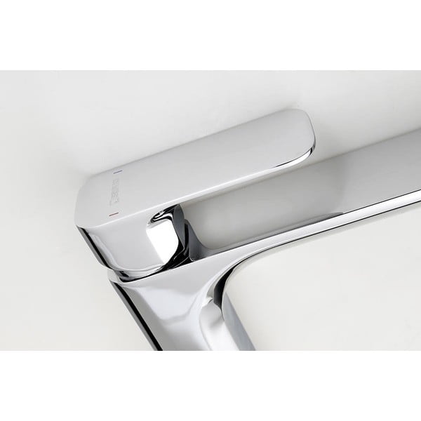 Stoječa armatura za umivalnik v sijajno srebrni barvi Spy – Sapho-image-2