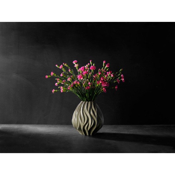 Siva porcelansta vaza Morsø Flame, višina 23 cm-image-1