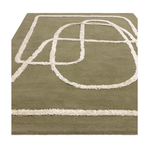 Zelena ročno tkana volnena preproga 160x230 cm Matrix – Asiatic Carpets-image-2