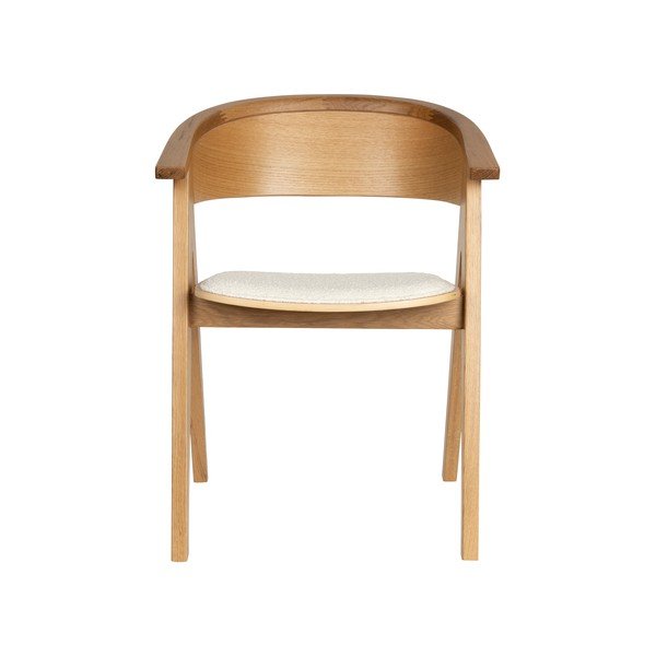 Oblazinjen jedilni stol z nasloni za roke v naravni barvi NDSM – Zuiver-image-3