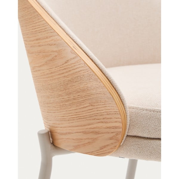 Barski stol v bež in naravni barvi (višina sedeža 65 cm) Eamy – Kave Home-image-4