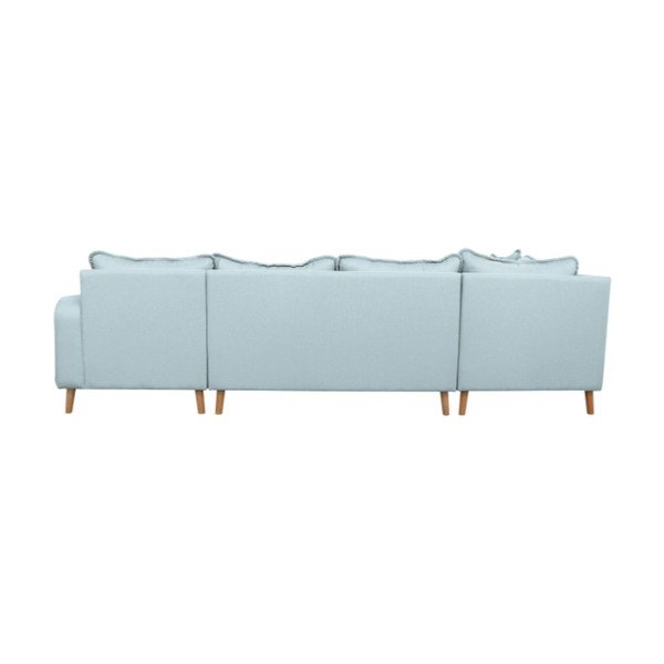 Svetlo modra kotna sedežna garnitura (z desnim kotom) Beata – Ropez-image-4