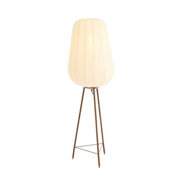 Bela stoječa svetilka s tekstilnim senčilom (višina 133 cm) Bibury – Light & Living-image-1