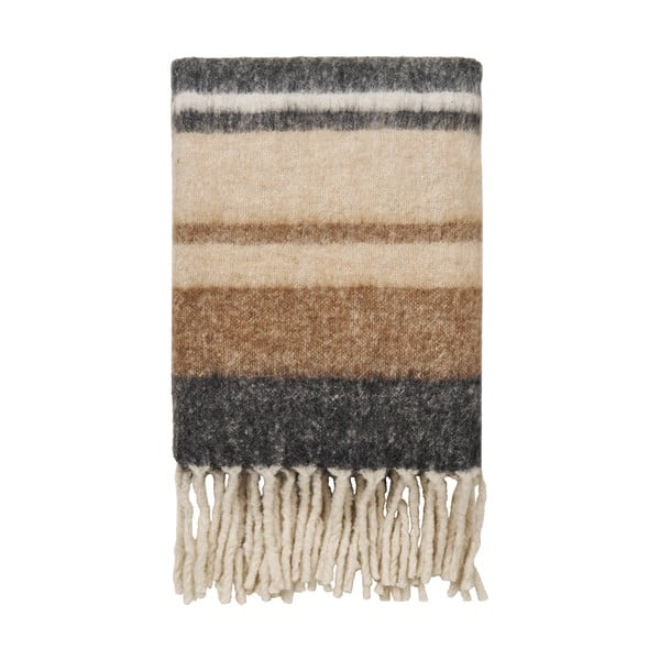 Rjava odeja iz mešanice volne 130x170 cm Carmel – House Nordic