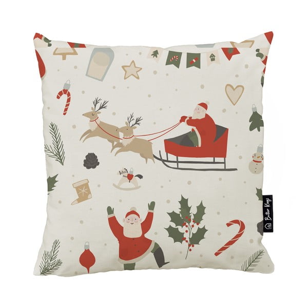 Prevleka za blazino z božičnim motivom 45x45 cm Happy Santa – Butter Kings