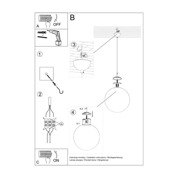 Bela viseča svetilka Sollux Bianco 20-image-3