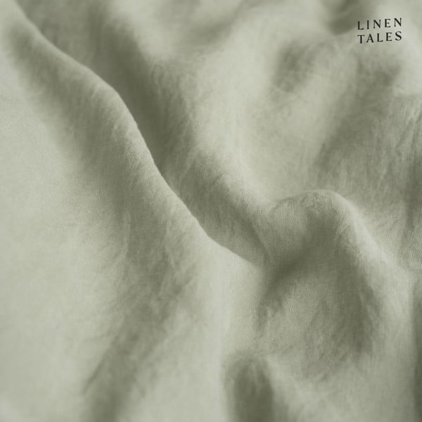 Svetlo zelena lanena prevleka za vzglavnik Linen Tales, 70 x 90 cm-image-2