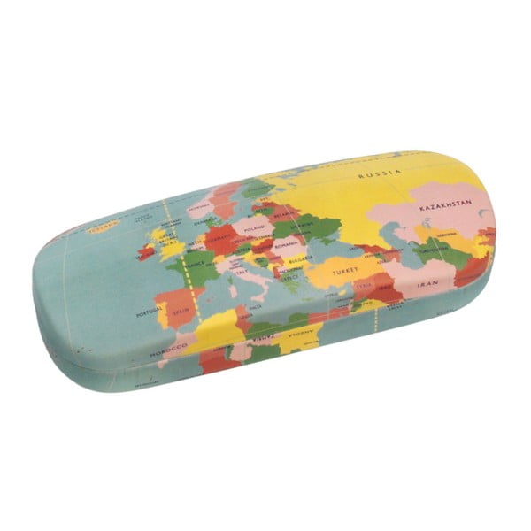 Ovitek za očala s krpo za čiščenje Rex London World Map-image-3