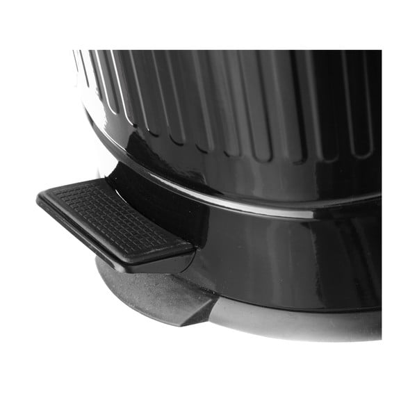 Črn kovinski koš za odpadke s pedalom Casa Selección, 20 l-image-2