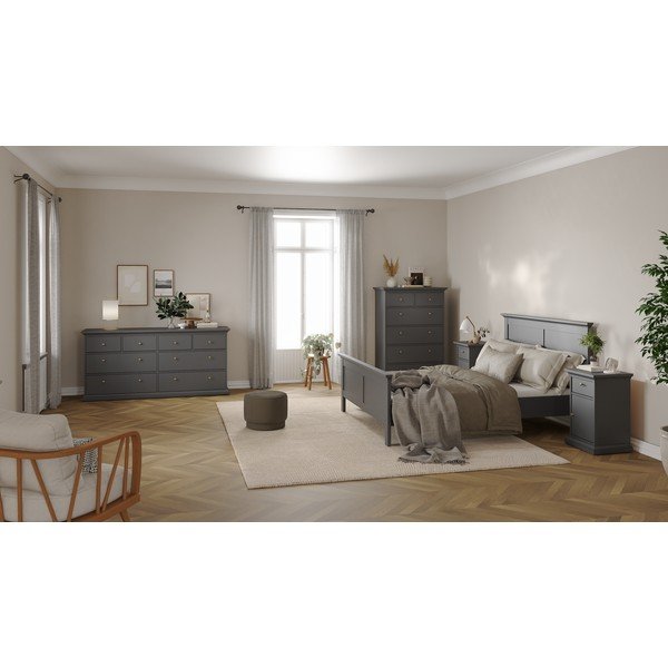 Siva zakonska postelja 140x200 cm Paris – Tvilum-image-1