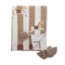 Bela/rjava odeja 130x160 cm Merry-go-round – Bloomingville