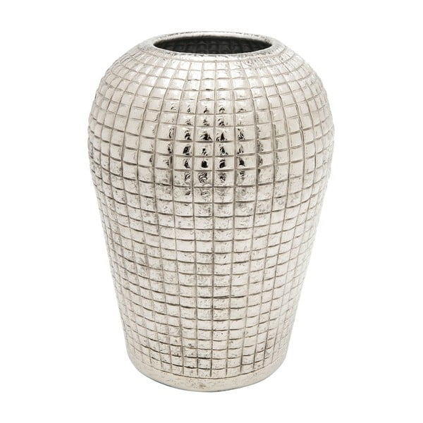 Vaza iz aluminija v srebrni barvi Kare Design Cubes, višina 29 cm