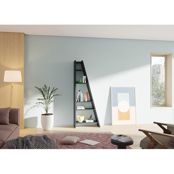 Črn knjižni regal TemaHome Delta-image-1