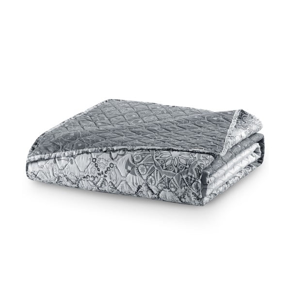 Bela in siva obojestranska posteljna prevleka iz mikrovlaken DecoKing Alhambra, 260 x 240 cm-image-2