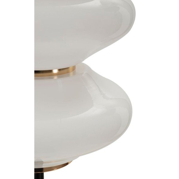 Belo-črna stoječa svetilka s steklenim senčilom (višina 168 cm) Vintage – Mauro Ferretti-image-3