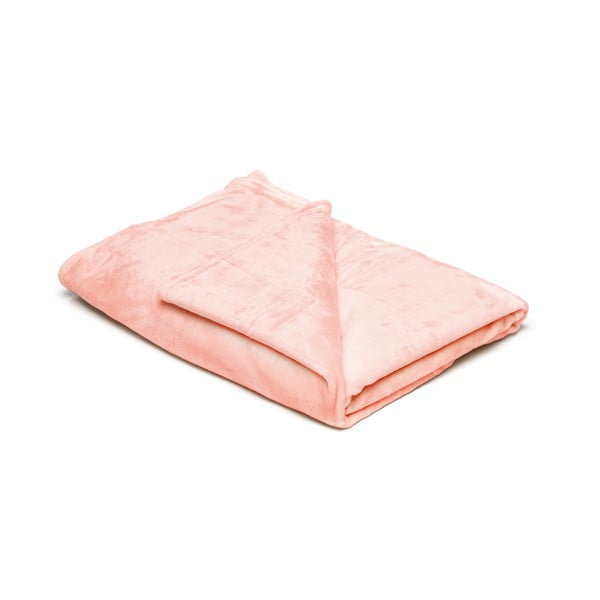 Lososovo rožnata odeja iz mikropliša My House, 150 x 200 cm