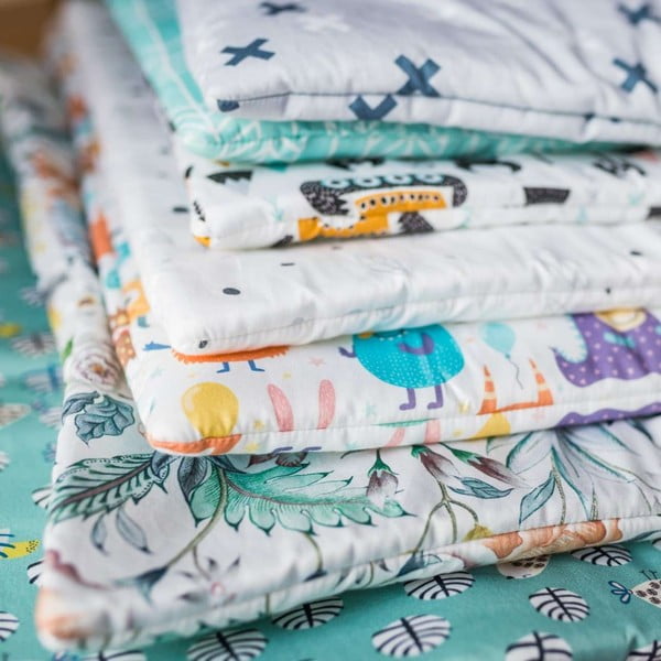 Bel/oranžen komplet za zibelko Sweet Dreams – Yellow Tipi-image-1