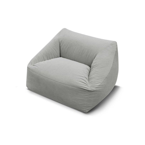 Svetlo siva vreča za sedenje iz rebrastega žameta Lilibet – Bobochic Paris-image-3