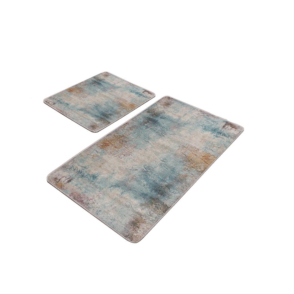 Modre/sive kopalniške preproge v kompletu 2 ks 60x100 cm