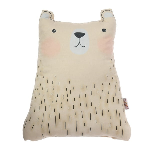 Rjav otroški vzglavnik Mike & Co. NEW YORK Pillow Toy Bear Cute, 22 x 30 cm