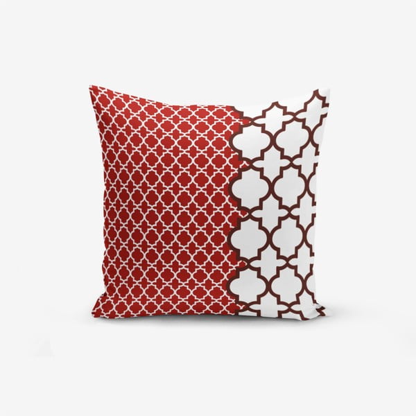 Prevleka za vzglavnik iz mešanice bombaža Minimalist Cushion Covers Geometric Rojo, 45 x 45 cm