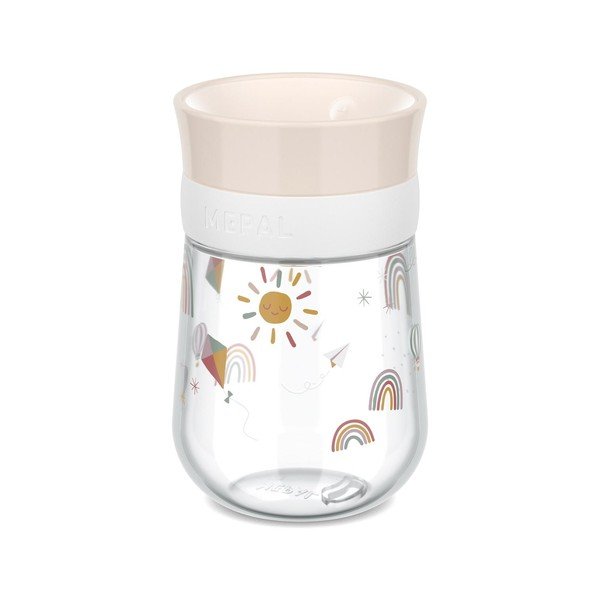 Bež plastična otroška skodelica 300 ml Sunshine & Rainbow – Mepal