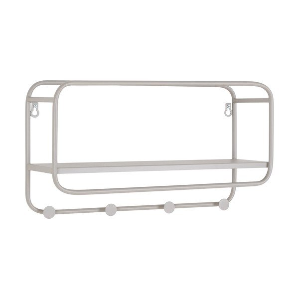 Svetlo siv kovinski stenski obešalnik s polico Feira – House Nordic-image-2