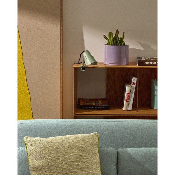 Zelena kovinska namizna svetilka s sponko (višina 16 cm) Jula – Kave Home-image-3