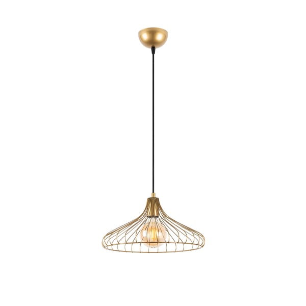 Viseča svetilka v zlati barvi s kovinskim senčnikom ø 36 cm Depay – Opviq lights