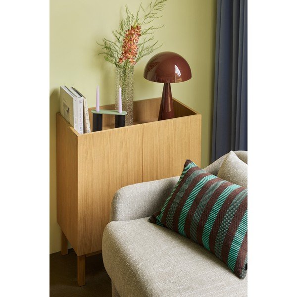 Omarica v hrastovem dekorju v naravni barvi 80x90x40 cm Ark – Hübsch-image-1