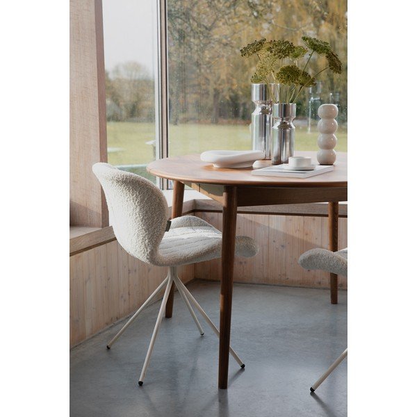 Okrogla raztegljiva jedilna miza z dodatno ploščo z mizno ploščo v orehovem dekorju ø 120 cm Twist – Zuiver-image-2