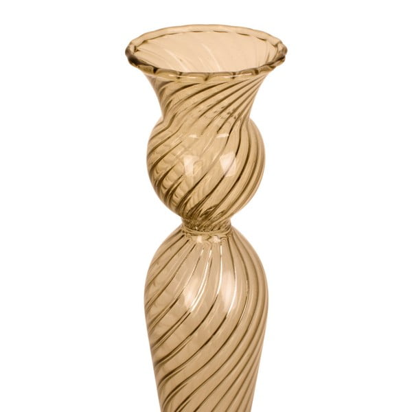 Svetlo rjav steklen svečnik PT LIVING Swirl, višina 26,5 cm-image-3