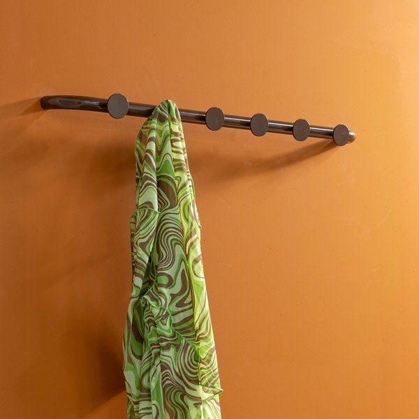 Temno rjav kovinski stenski obešalnik 75 cm Retro – Spinder Design-image-1