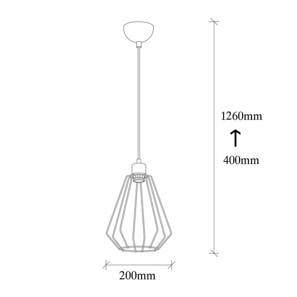 Črna kovinska viseča svetilka Opviq lights Mando-image-3