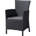 Temno siv plastičen vrtni fotelj Lowa – Keter