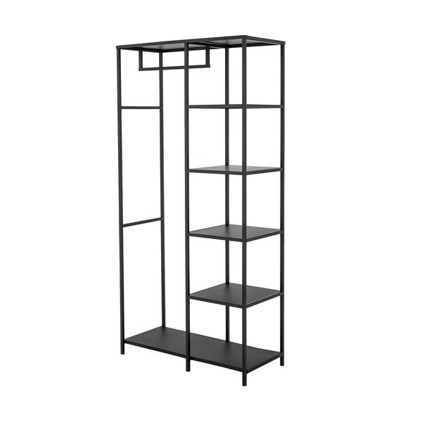 Črno kovinsko stojalo za oblačila 90x183x40 cm Valde – Bloomingville