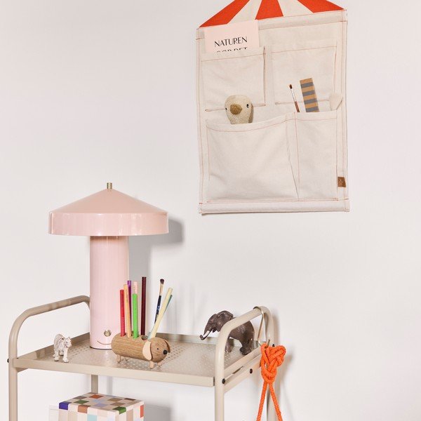 Kremno bel tekstilni viseči organizator 40x1x60 cm Circus – OYOY Mini-image-2